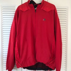 Vintage Adidas red windbreaker